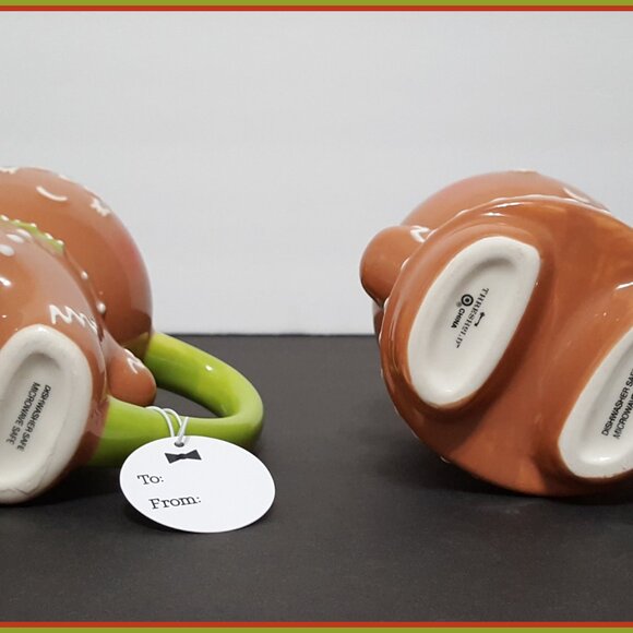 NEW Threshold Gingerbread Man and Gingerbread Woman Mugs 11 OZ Stoneware NIB - Picture 7 of 7